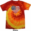 Distressed USA Heart Tie Dye Shirt