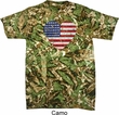 Distressed USA Heart Tie Dye Shirt