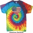 Distressed USA Heart Tie Dye Shirt