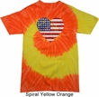 Distressed USA Heart Tie Dye Shirt
