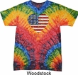Distressed USA Heart Tie Dye Shirt