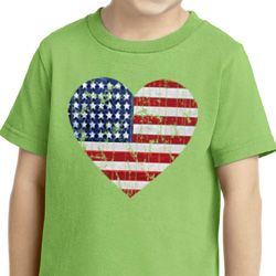 Distressed USA Heart Toddler Shirt