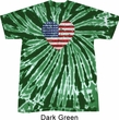Distressed USA Heart Twist Tie Dye Shirt