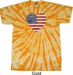 Distressed USA Heart Twist Tie Dye Shirt