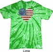 Distressed USA Heart Twist Tie Dye Shirt