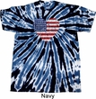 Distressed USA Heart Twist Tie Dye Shirt
