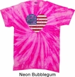 Distressed USA Heart Twist Tie Dye Shirt