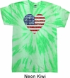 Distressed USA Heart Twist Tie Dye Shirt