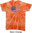 Distressed USA Heart Twist Tie Dye Shirt