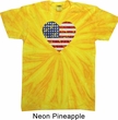 Distressed USA Heart Twist Tie Dye Shirt