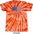 Distressed USA Heart Twist Tie Dye Shirt