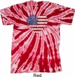 Distressed USA Heart Twist Tie Dye Shirt