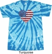 Distressed USA Heart Twist Tie Dye Shirt