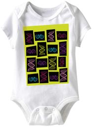 DNA Stuff Funny Baby Romper White Infant Babies Creeper DNA Stuff Funny Baby Romper White Infant Babies Creeper