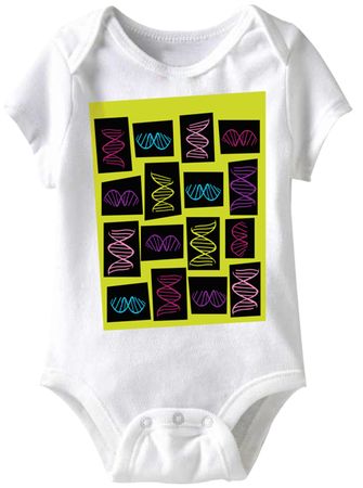 DNA Stuff Funny Baby Romper White Infant Babies Creeper