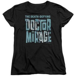 Doctor Mirage Womens Shirt Character Logo Black T-Shirt