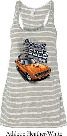 Dodge 1970 Plymouth Hemi Cuda Ladies Flowy Racerback Tanktop