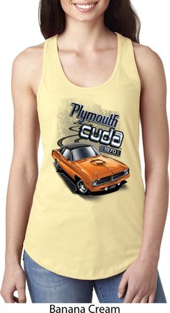 Dodge 1970 Plymouth Hemi Cuda Ladies Ideal Tank Top