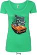 Dodge 1970 Plymouth Hemi Cuda Ladies Scoop Neck Shirt