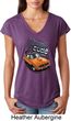 Dodge 1970 Plymouth Hemi Cuda Ladies Tri Blend V-Neck Shirt