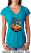 Dodge 1970 Plymouth Hemi Cuda Ladies Tri Blend V-Neck Shirt