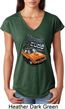 Dodge 1970 Plymouth Hemi Cuda Ladies Tri Blend V-Neck Shirt