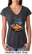 Dodge 1970 Plymouth Hemi Cuda Ladies Tri Blend V-Neck Shirt