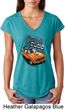 Dodge 1970 Plymouth Hemi Cuda Ladies Tri Blend V-Neck Shirt