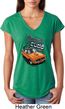 Dodge 1970 Plymouth Hemi Cuda Ladies Tri Blend V-Neck Shirt