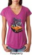 Dodge 1970 Plymouth Hemi Cuda Ladies Tri Blend V-Neck Shirt