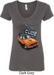 Dodge 1970 Plymouth Hemi Cuda Ladies V-Neck Shirt