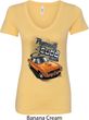 Dodge 1970 Plymouth Hemi Cuda Ladies V-Neck Shirt