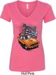 Dodge 1970 Plymouth Hemi Cuda Ladies V-Neck Shirt