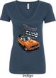 Dodge 1970 Plymouth Hemi Cuda Ladies V-Neck Shirt