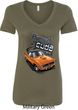 Dodge 1970 Plymouth Hemi Cuda Ladies V-Neck Shirt