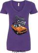 Dodge 1970 Plymouth Hemi Cuda Ladies V-Neck Shirt