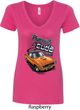Dodge 1970 Plymouth Hemi Cuda Ladies V-Neck Shirt