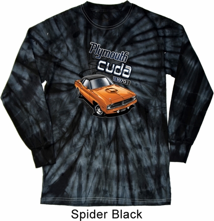 Dodge 1970 Plymouth Hemi Cuda Long Sleeve Tie Dye Shirt