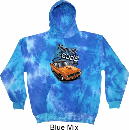 Dodge 1970 Plymouth Hemi Cuda Tie Dye Hoody