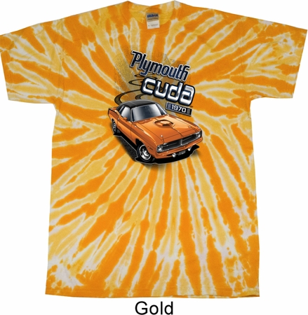 Dodge 1970 Plymouth Hemi Cuda Twist Tie Dye Shirt