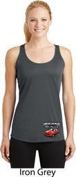 Dodge American Made Muscle Bottom Print Ladies Dry Wicking Racerback