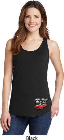Dodge American Made Muscle Bottom Print Ladies Tank Top