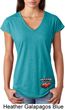 Dodge American Made Muscle Bottom Print Ladies Tri Blend V-Neck Shirt