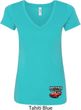 Dodge American Made Muscle Bottom Print Ladies V-Neck Shirt