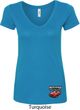 Dodge American Made Muscle Bottom Print Ladies V-Neck Shirt