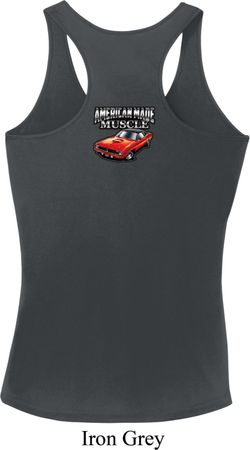 Dodge American Made Muscle Neck Print Ladies Dry Wicking Racerback