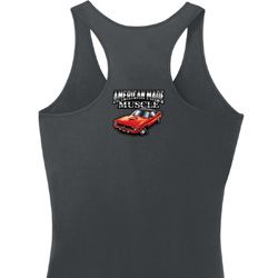 Dodge American Made Muscle Neck Print Ladies Dry Wicking Racerback
