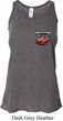 Dodge American Made Muscle Pocket Print Ladies Flowy Racerback Tanktop