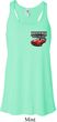 Dodge American Made Muscle Pocket Print Ladies Flowy Racerback Tanktop