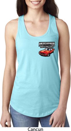 Dodge American Made Muscle Pocket Print Ladies Ideal Tank Top